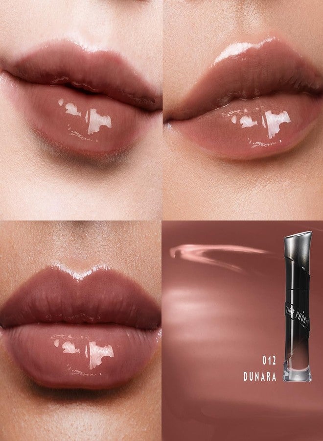TIMEPHORIA LUNARA FROST 3D LIP GLOSS - Plumping High-Shine Gloss with Hyaluronic Acid | Non-Sticky Glassy Finish | Cooling Sensation | 24H Hydration | Instant Volume Effect (12 DUNARA) - Image 2
